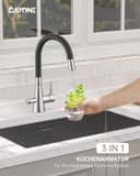 Thumbnail 1 de DAYONE 3‑Wege Wasserhahn Schwarz 360° drehbar 🚰