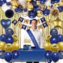 Thumbnail 3 de Geburtstagsdeko Blau Gold Party-Set đ