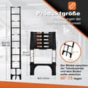 Thumbnail 3 de HBTower Teleskopleiter 3,2 m Aluminium Steckleiter ⛏️