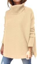 Thumbnail 1 de Hormtaer Damen Rollkragenpullover Grobstrickgroßes Oversized Strickpullover 📷