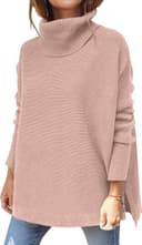 Thumbnail 3 de Hormtaer Damen Rollkragenpullover Grobstrickgroßes Oversized Strickpullover 📷