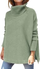 Thumbnail 6 de Hormtaer Damen Rollkragenpullover Grobstrickgroßes Oversized Strickpullover 📷