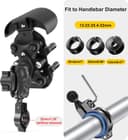 Thumbnail 4 de iMESTOU Motorrad-Telefonhalterung Anti-Vibration, für 12–32 mm Lenker 5,4"–7,0" 📷