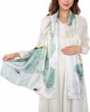 Thumbnail 1 de KALOEY Seidenschal 100% Seide Weich & Komfortabel 55 × 173 cm 🧣