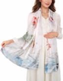 Thumbnail 4 de KALOEY Seidenschal 100% Seide Weich & Komfortabel 55 × 173 cm 🧣