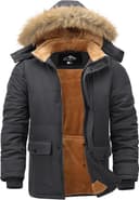 Thumbnail 2 de Peakwell Herren gefütterte Winterjacke Winddicht Parka ⌚