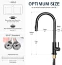 Thumbnail 5 de Schwarz Küchenarmatur 360° drehbar mit Brause 🚰