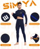 Thumbnail 5 de SIMIYA Thermounterwäsche Herren Skiunterwäsche Funktionsunterwäsche Thermowäsche ⌚