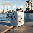 Thumbnail 4 de TESSAN Reiseadapter Weltweit mit 2 USB‑A & 3 USB‑C 🧳