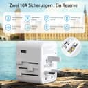 Thumbnail 5 de Universal Reiseadapter 2025 mit 2 USB‑A 2 USB‑C 🌍