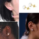 Thumbnail 1 de Süßwasserperlen Ohrringe Echt 925 Silber 5–10 mm ⌚