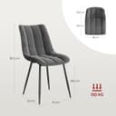 Thumbnail 2 de WOLTU Esszimmerstühle 6er Set – gepolstert, Samt, Rückenlehne ⌚