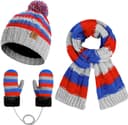 Thumbnail principal de INSISMY Ensemble Bonnet Écharpe Gants Enfant 3-8 ans ⌚