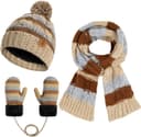Thumbnail 1 de INSISMY Ensemble Bonnet Écharpe Gants Enfant 3-8 ans ⌚
