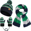 Thumbnail 2 de INSISMY Ensemble Bonnet Écharpe Gants Enfant 3-8 ans ⌚