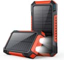 Thumbnail principal de QTshine Batterie externe solaire 26 800 mAh PD 15W pour smartphone et tablette 🔋