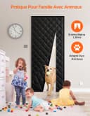 Thumbnail 4 de Rideau de Porte Isolant Thermique 90x210CM noir đȘ