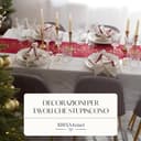 Thumbnail 2 de 100%Mosel Runner da tavolo rosso bordeaux 20 cm × 25 m 🎄