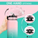 Thumbnail 2 de Borraccia 1L con cannuccia e indicatore orario 💧