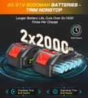 Thumbnail 4 de Forbici potatura a batteria 35mm 21V, 2 batterie 2000 mAh ✂️