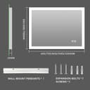 Thumbnail 3 de MIQU Specchio bagno LED 60×50 cm 6500K 🚿