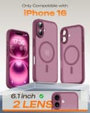 Thumbnail 1 de TOCOL Cover magnetica per iPhone 16 6,1" prugna 📱