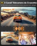 Thumbnail 1 de WOLFBOX i17 Dash cam 4K 3 canali con GPS e 64GB 📷