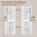 Thumbnail 5 de Yaheetech Armadietto da Terra 40×30×170 cm bianco 🪑