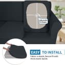 Thumbnail 5 de Ystyle Copriseduta Divano elasticizzato 2 posti, grigio scuro 🛋️