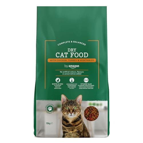 Imagen de Alimento seco para gatos adultos pollo, pavo y verduras, 10 kg - Amazon en OfertitasTOP
