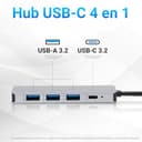 Thumbnail 1 de Amazon Basics Hub Dock USB-C 10 GB/s, 1C+3A 💻