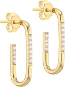 Thumbnail principal de Amazon Essentials Pendientes aro rectangular de plata bañada en oro 💍