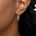 Thumbnail 1 de Amazon Essentials Pendientes aro rectangular de plata bañada en oro 💍