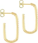 Thumbnail 2 de Amazon Essentials Pendientes aro rectangular de plata bañada en oro 💍