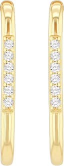 Thumbnail 4 de Amazon Essentials Pendientes aro rectangular de plata bañada en oro 💍