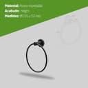 Thumbnail 5 de Amig Gorliz-3 Toallero pared Ø155×52 mm 🚿