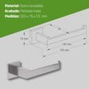 Thumbnail 5 de Amig Isla-3 Soporte para papel higiénico 165×75×55 mm 🚽