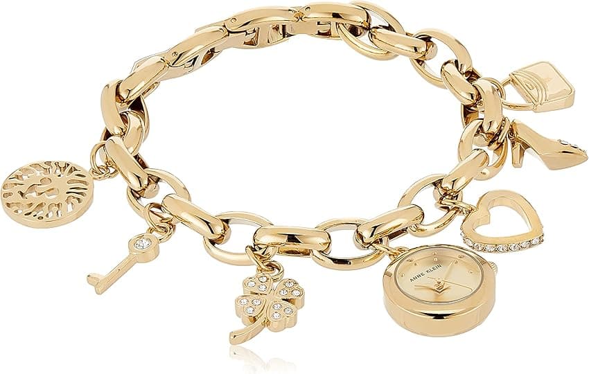 Imagen de Anne Klein Reloj Dorado para Mujer con Cristales ✨ 10/7604CHRM en OfertitasTOP