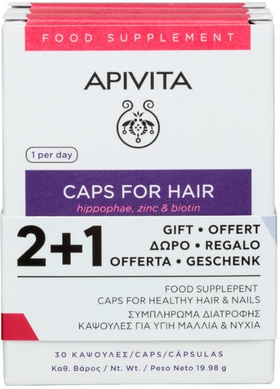 Imagen de Apivita Anticaída cápsulas 30 x3 con 2+1 regalo en OfertitasTOP