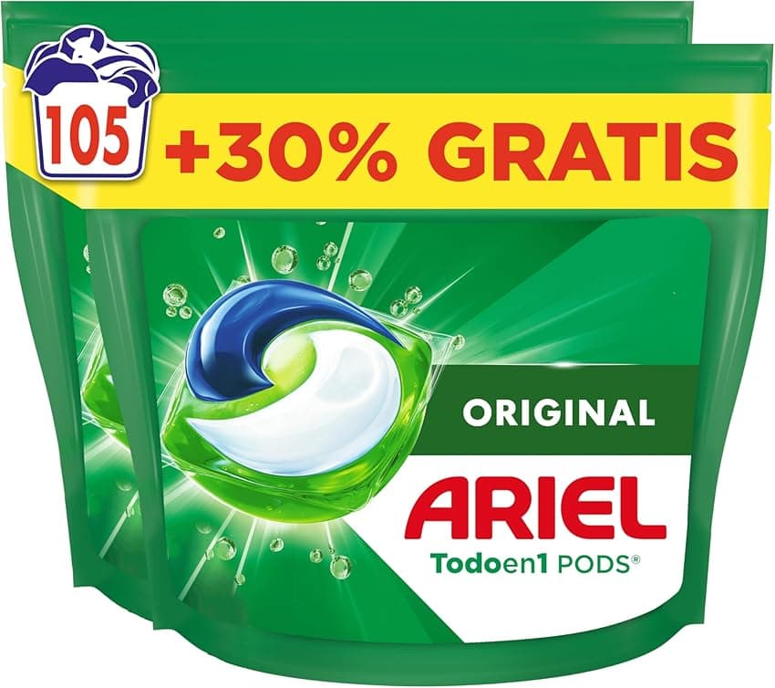 Imagen de Ariel PODs Todo en 1 🎉 105 Lavados, Elimina Manchas y Olores en OfertitasTOP
