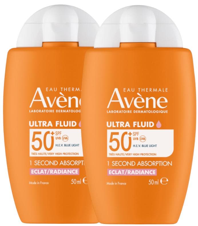 Imagen de Avène Ultra Fluid Radiance SPF50+ - Protección Solar 2x50 ml ☀️ en OfertitasTOP