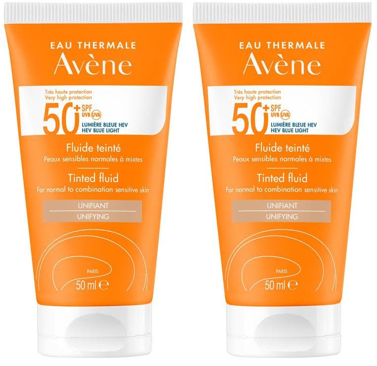 Imagen de Avène Fluido Solar con Color SPF50+ 2x50 ml en OfertitasTOP