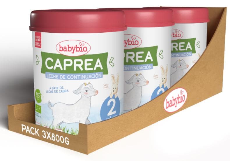Imagen de Babybio Caprea 2 Leche de Cabra Continuación 3x800g 🐐 en OfertitasTOP