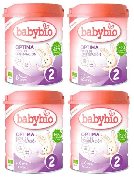 Imagen de Babybio Optima 2 leche de continuación 4x800 gr en OfertitasTOP
