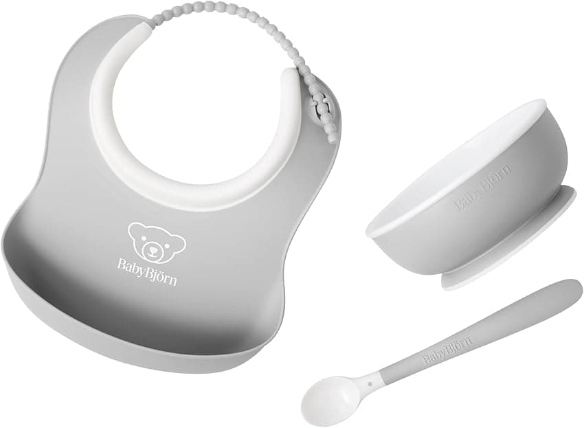 Imagen de BabyBjörn Vajilla bebé 3 piezas, gris 🍽️ en OfertitasTOP