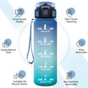 Thumbnail 2 de Baramumu Botella agua 1 litro con pajita azul-verde 🚰