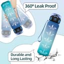 Thumbnail 3 de Baramumu Botella agua 1 litro con pajita azul-verde 🚰