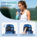 Thumbnail 5 de Baramumu Botella agua 1 litro con pajita azul-verde 🚰