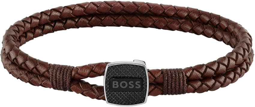 Imagen de BOSS Jewelry SEAL Pulsera para hombre — negro o marrón 🧿 en OfertitasTOP