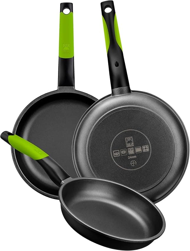 Imagen de BRA Prior - Set de 3 Sartenes Antiadherentes con Salvamanteles 🍳 en OfertitasTOP